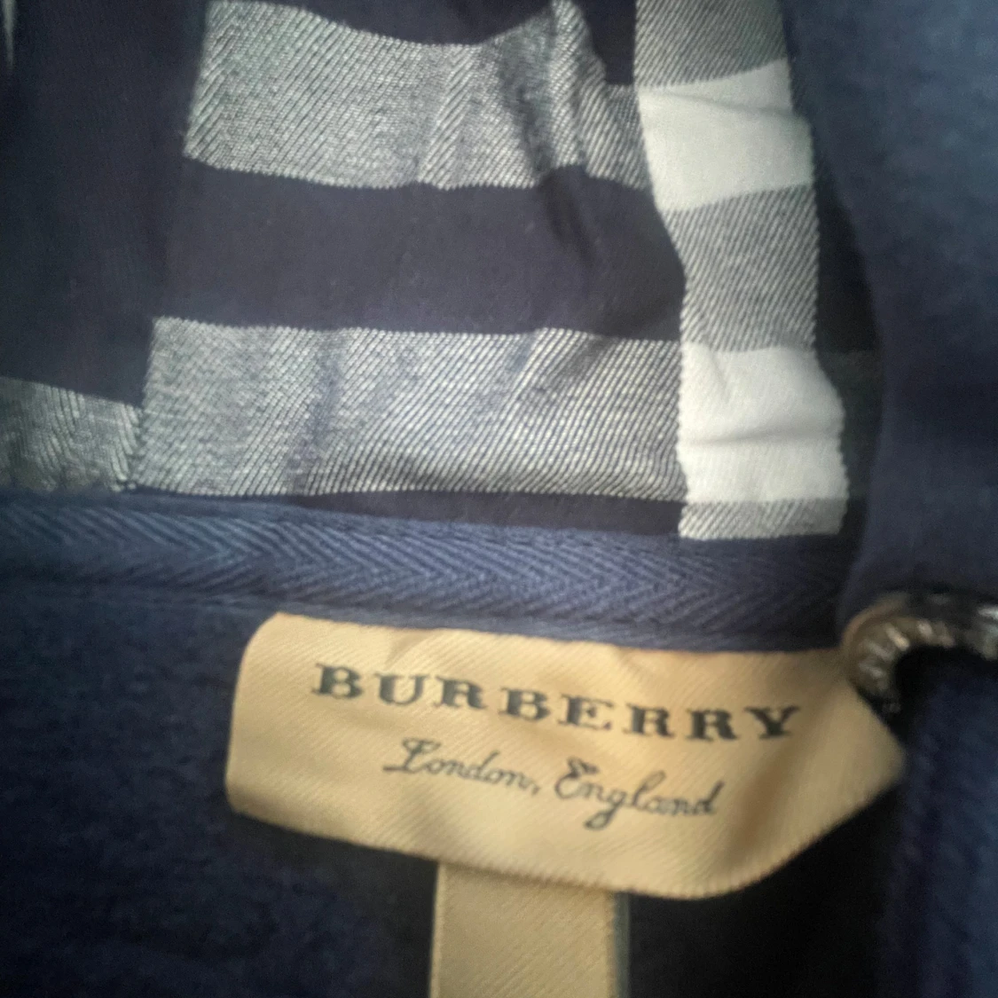Burberry blå zip hoodie - 1