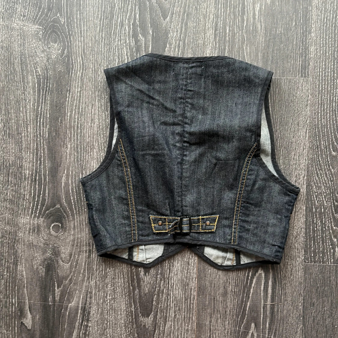 Mörkblå jeansväst  - 3