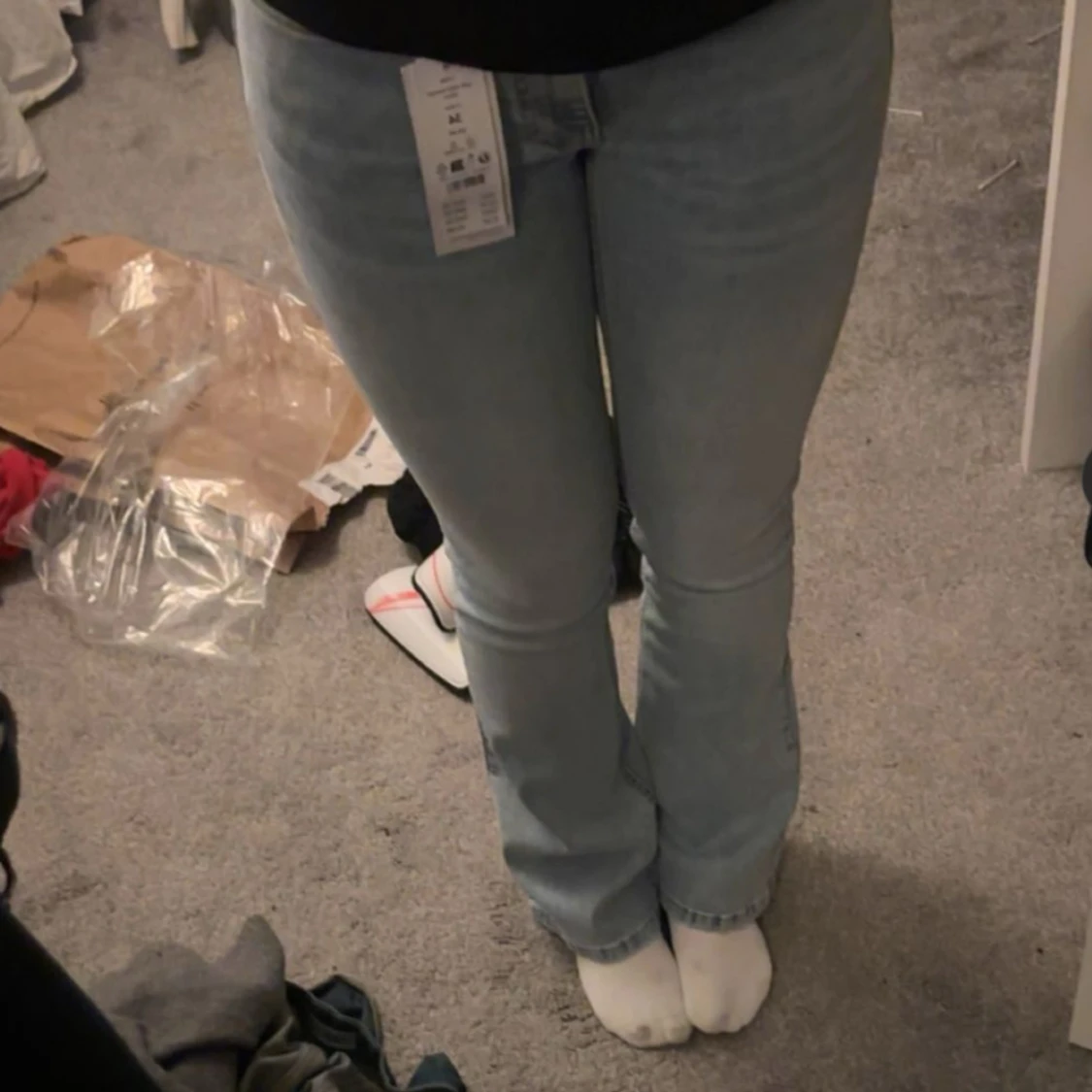 Ljusblåa bootcut jeans - 3