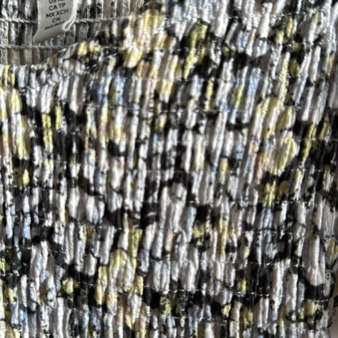 Blommig offshoulder klänning XS - 3