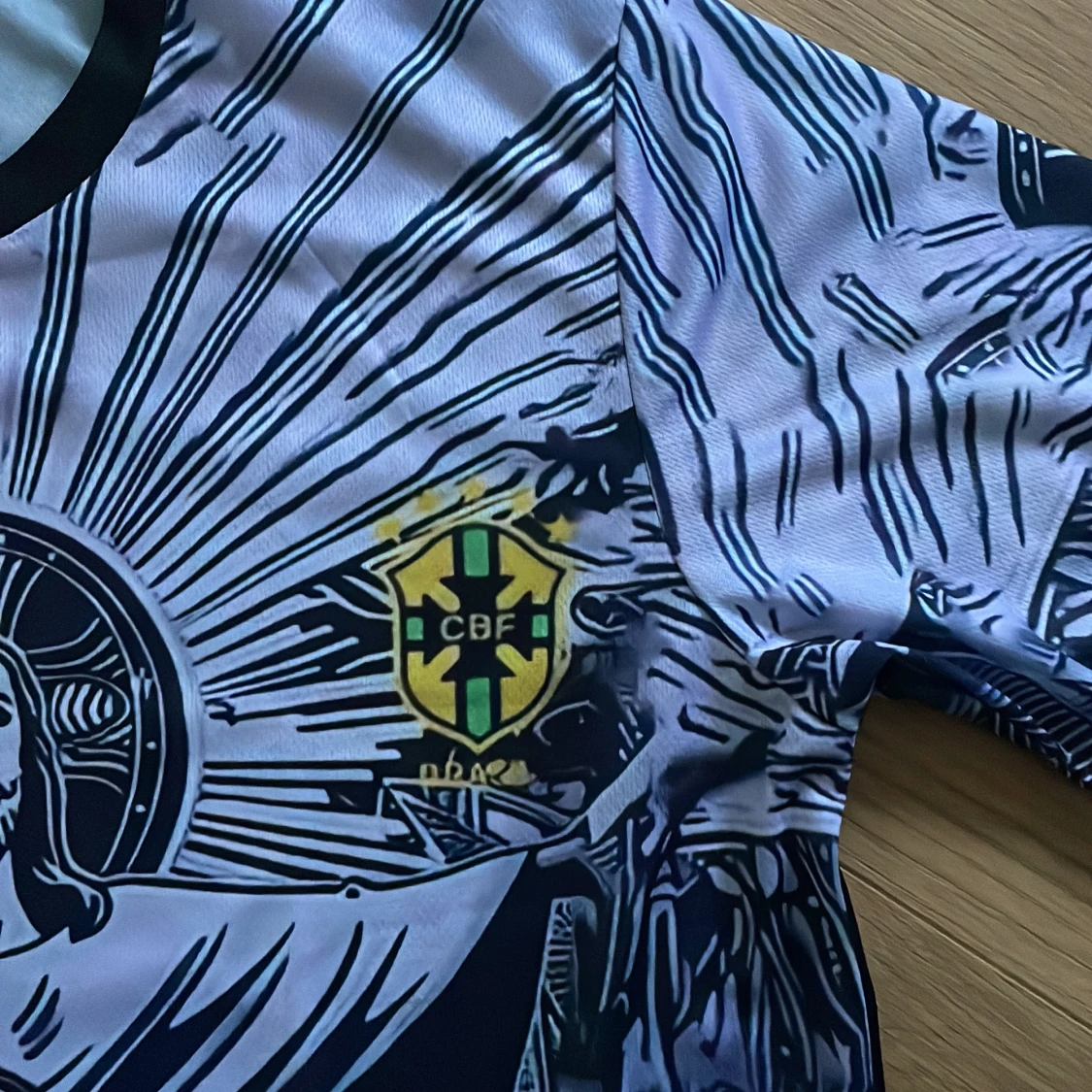 Brasiliansk fotbollströja med religiöst motiv - 2