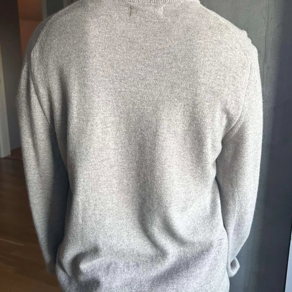 Falconeri ljusgrå Kashmir med dragkedja - 1