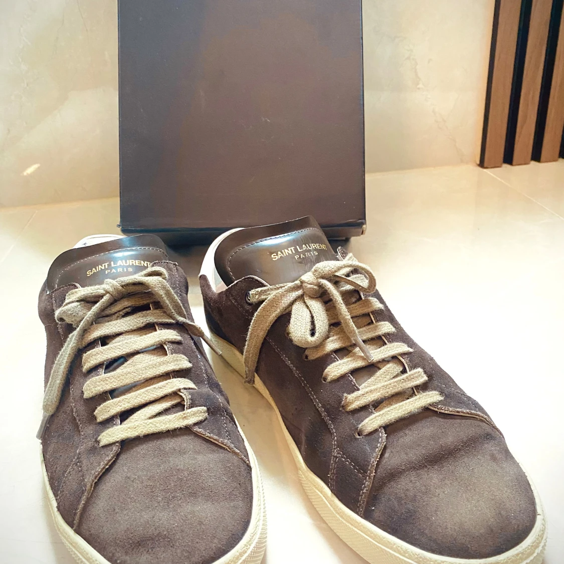 Bruna Saint Laurent sneakers i mocka - 2