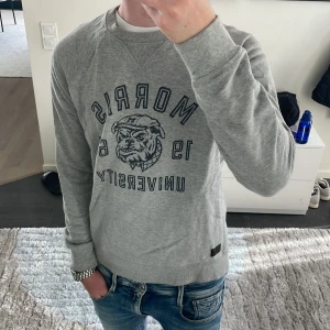 Grå Morris University sweatshirt - Säljer en snygg grå sweatshirt från Morris. Perfekt nu inför hösten. Modellen är ca 180. Hör av dig vid funderingar!