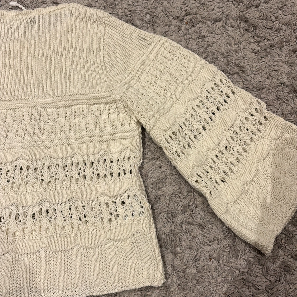 Beige stickad tröja från MNG XS - 3