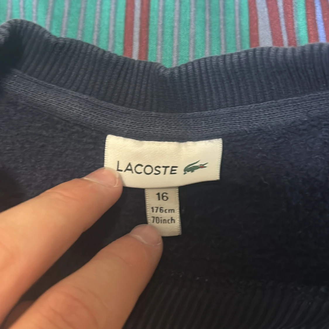 Färgglad Lacoste sweatshirt i blockfärger - 3