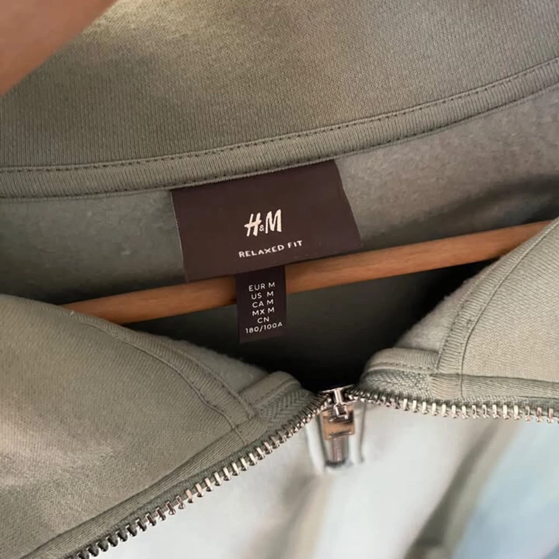 Halv Zip Tröja ljusgrön - 1