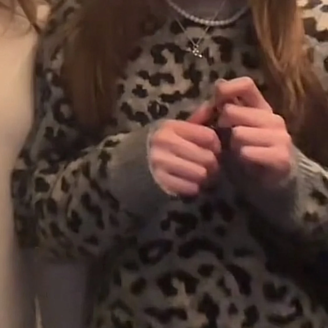 snygg leopard mönstrad stickad tröja 💕 - 2