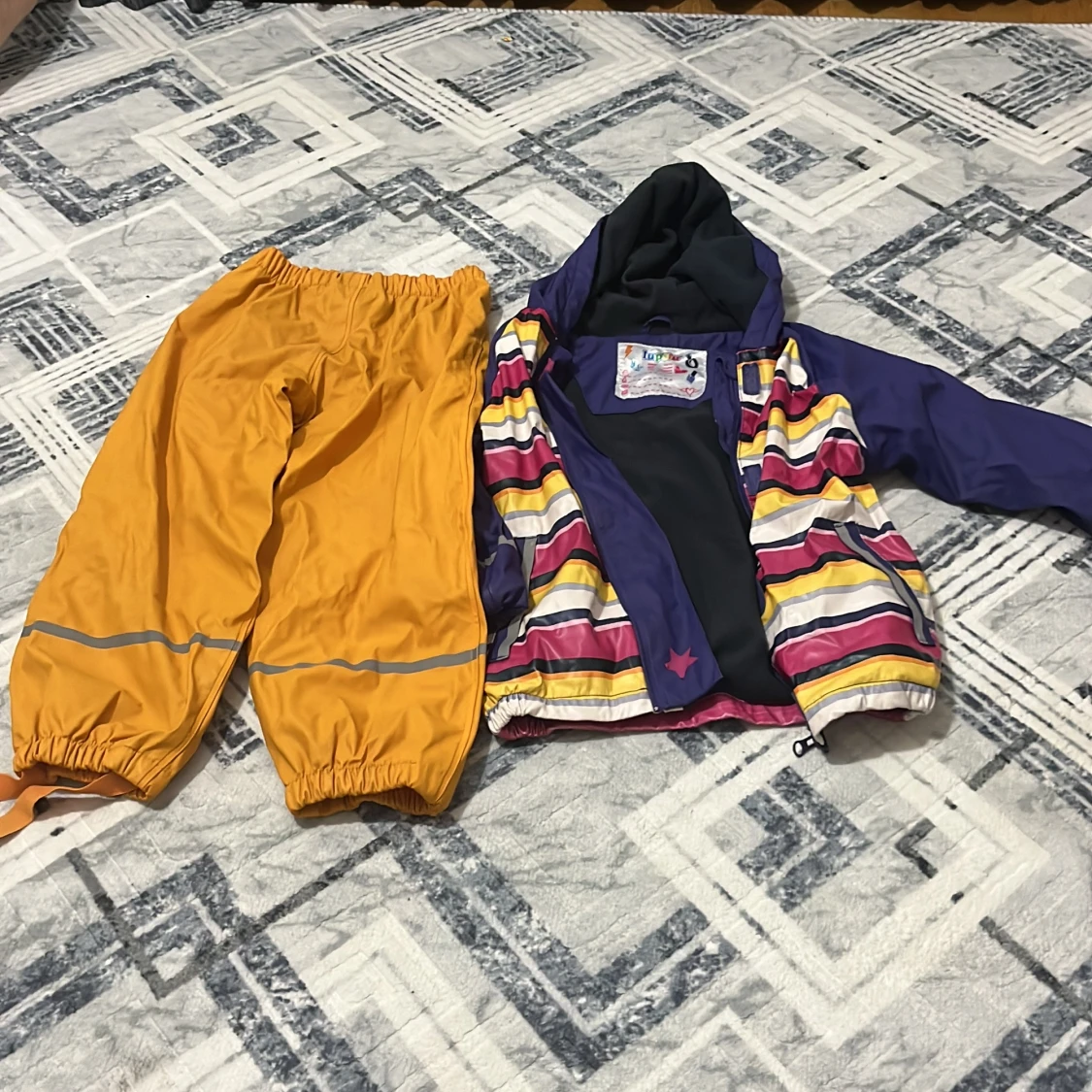 Randig regnjacka från Lupilu, 110/116