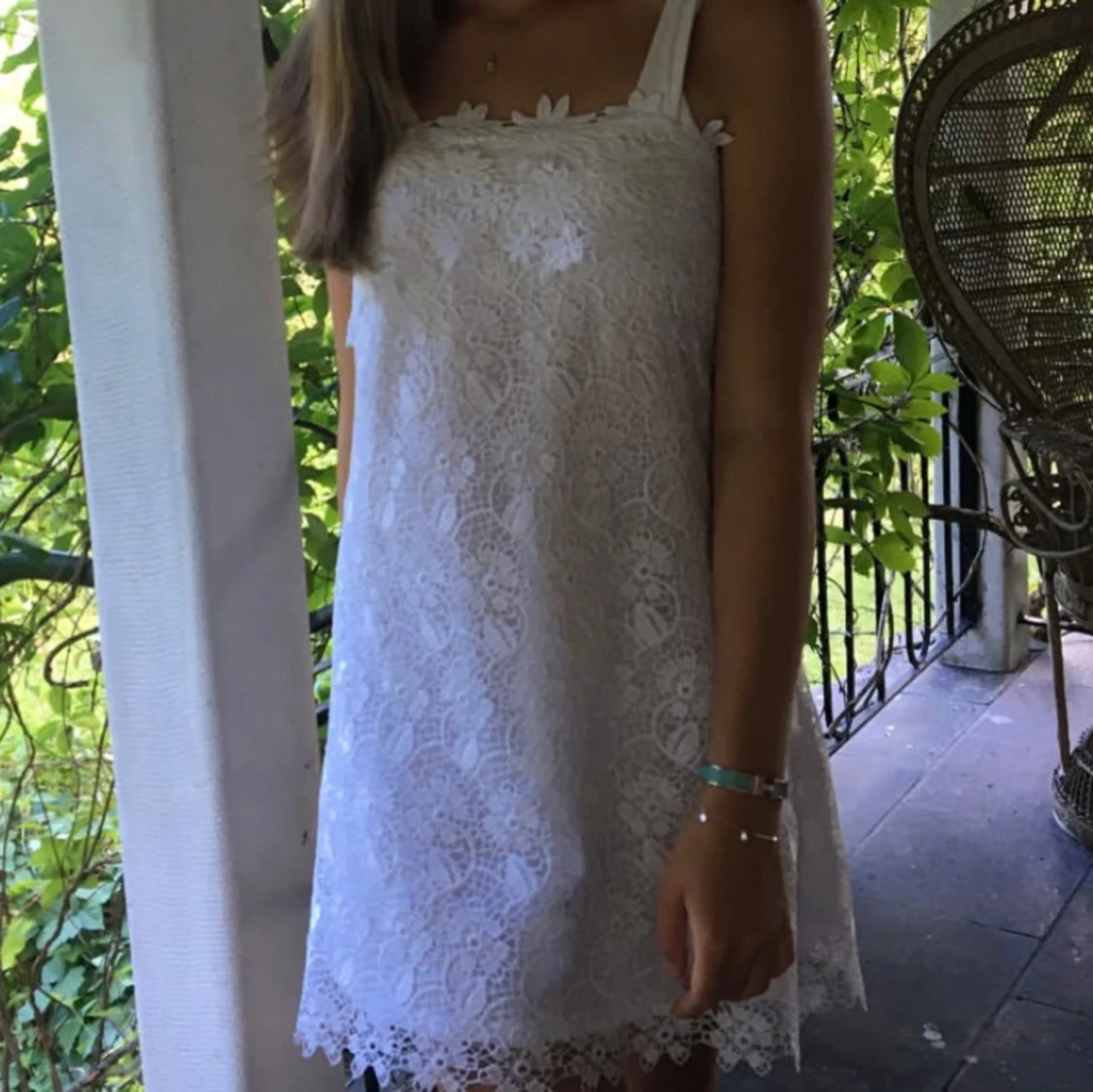 Vit spetsklänning - 3