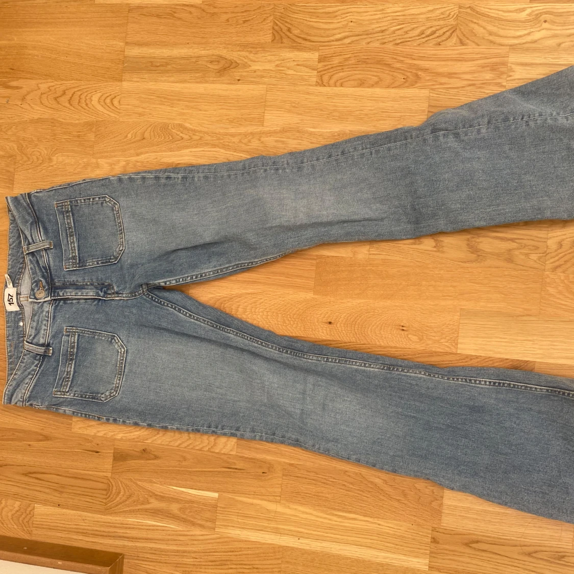 Blå bootcut jeans från 157 - 1
