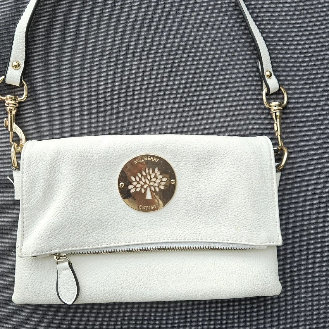 Vit Mulberry handväska