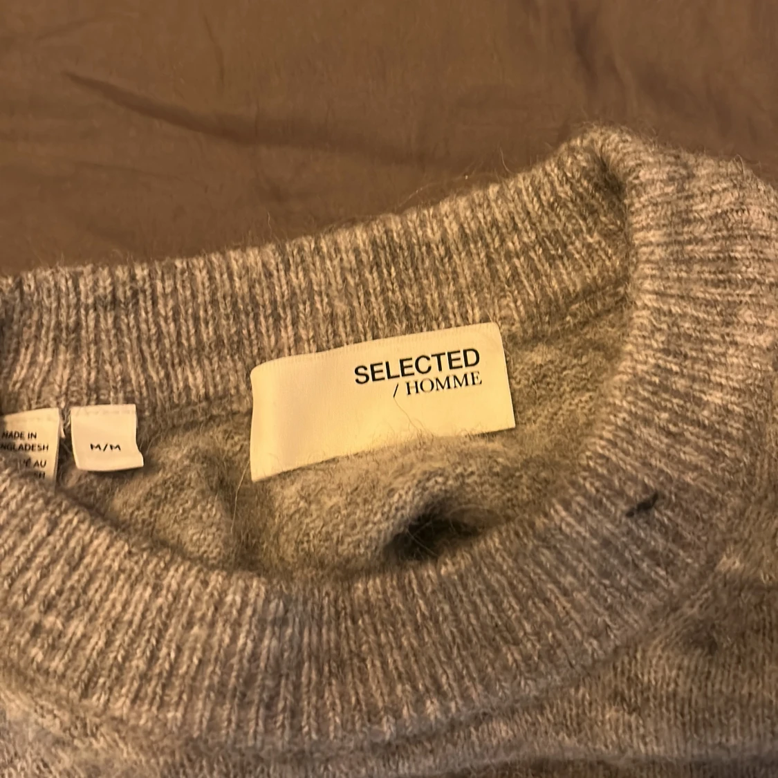 Grå stickad tröja från Selected Homme - 1