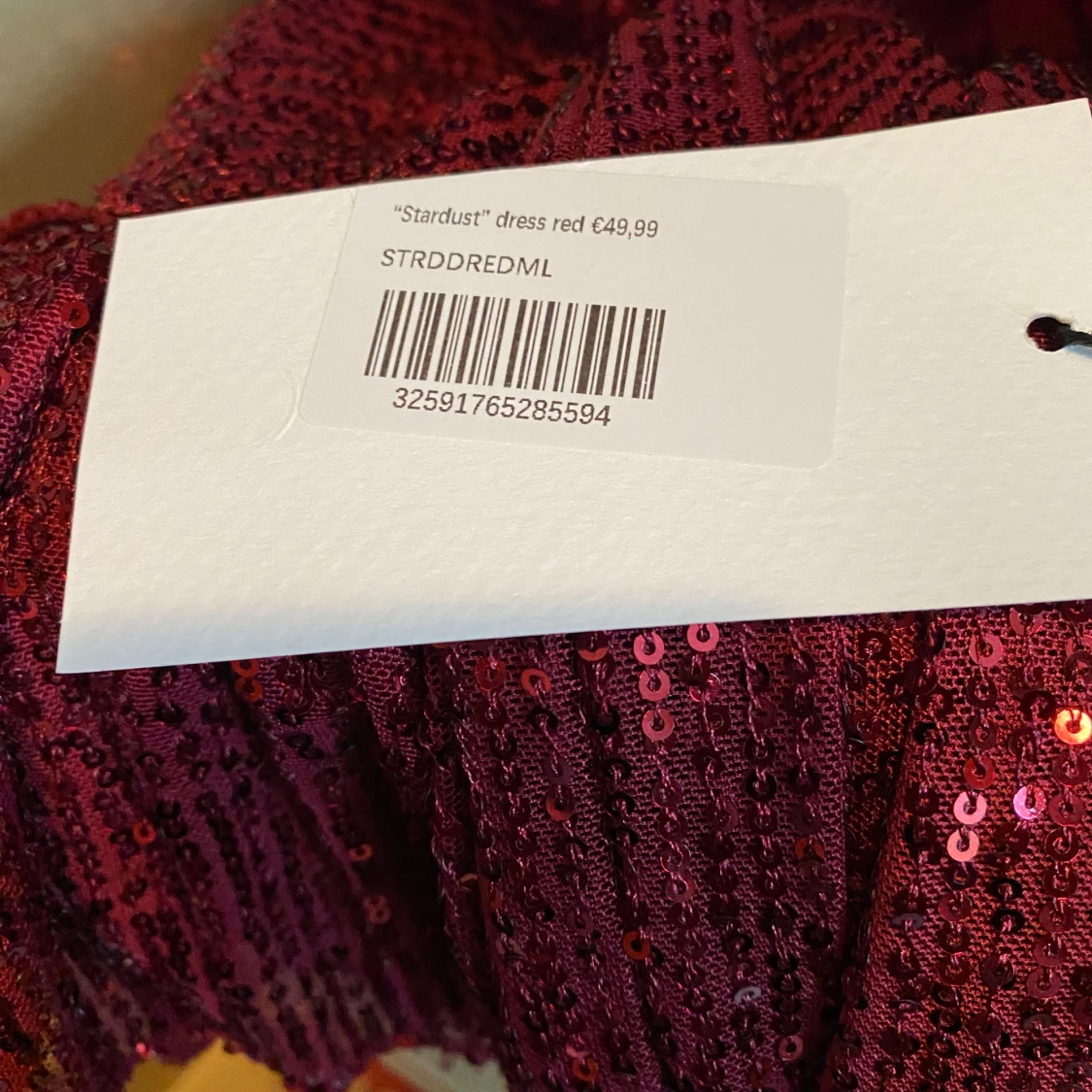 Röd glittrig klänning Meet Me There - 2