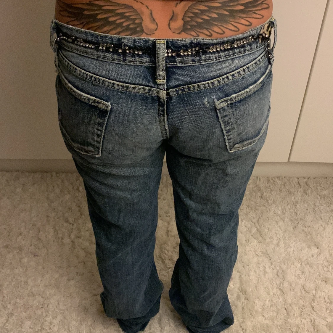 Levis 501 blå jeans med slitningar - 2