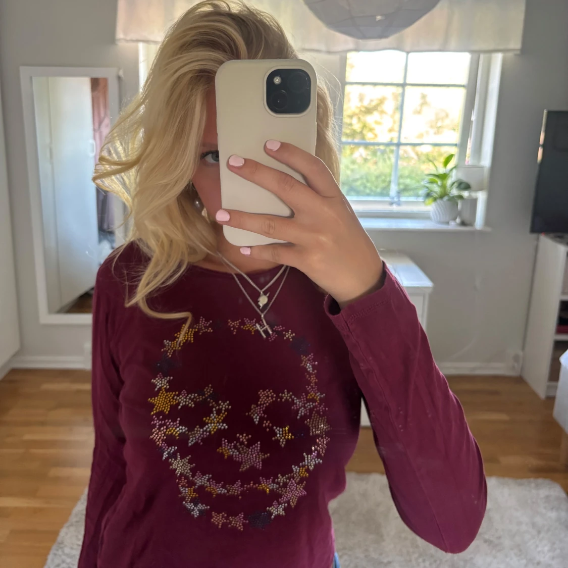 Vinröd Zadig Voltaire tröja med stjärnor - 1