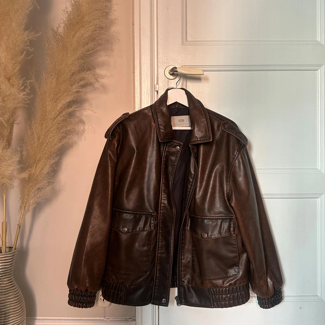 Brun skinnjacka  - 1