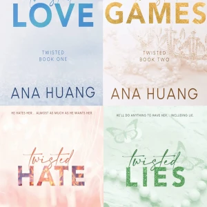 Twisted serien - En samling av fyra böcker i Twisted-serien av Ana Huang: 'Twisted Love', 'Twisted Games', 'Twisted Hate' och 'Twisted Lies'. Böckerna utforskar teman av kärlek, spel, hat och lögner med en romantisk och dramatisk ton. Perfekt för dig som gillar spännande och känsloladdade berättelser. Kan sälja enskilt också💞