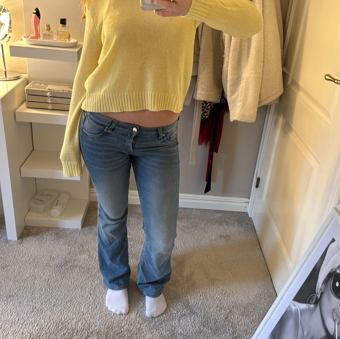 Blå bootcut jeans - 1