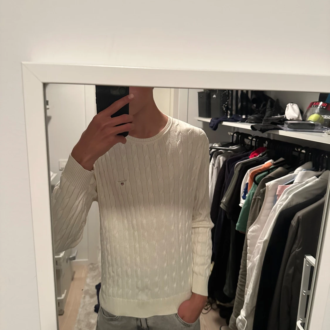 2 stycken Kabelstickade tröjor från Gant