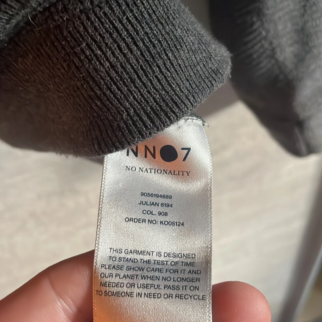 Mörkgrå stickad tröja från NN07 - 4