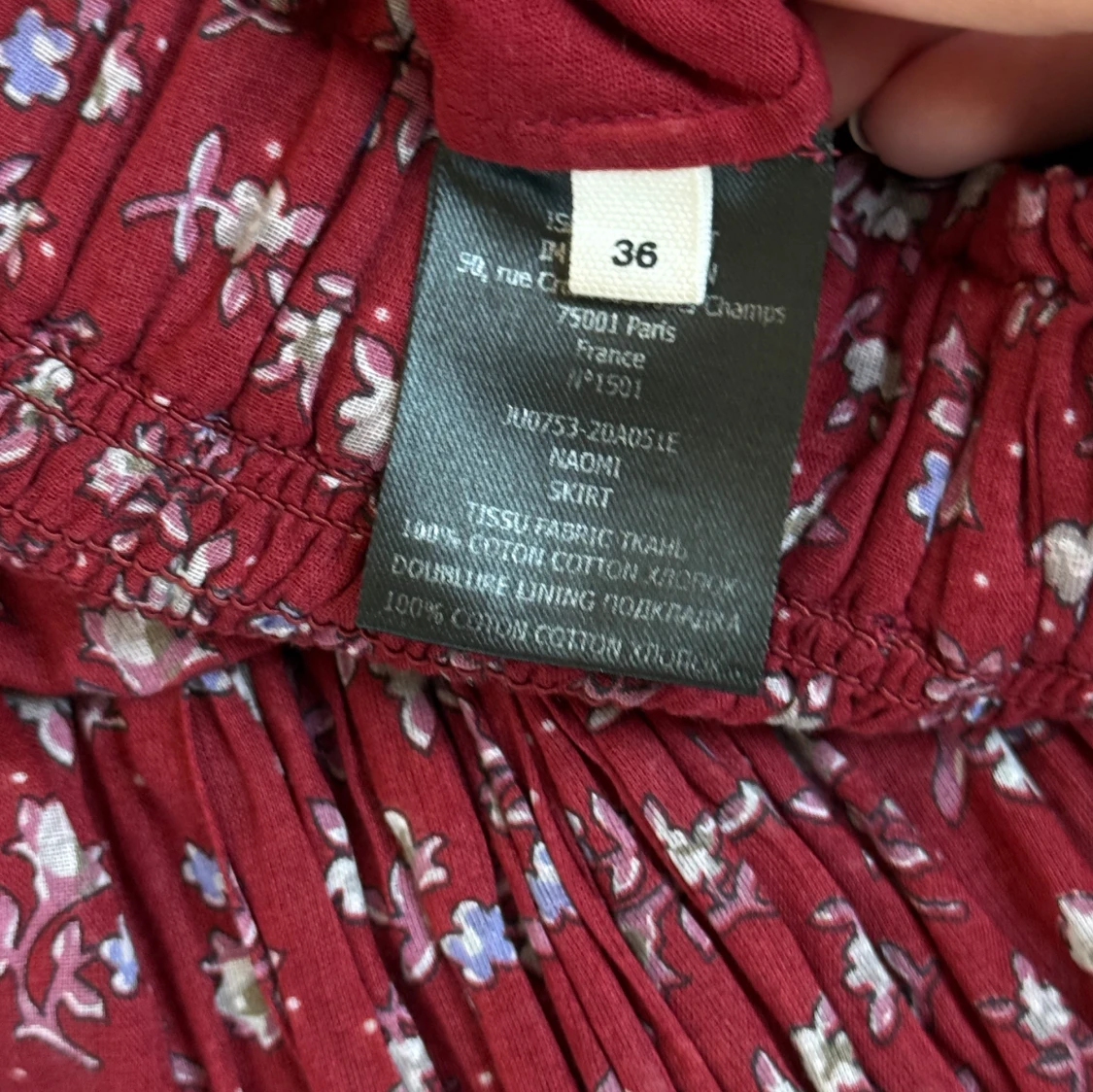 Röd blommig volangkjol Isabel Marant - 2