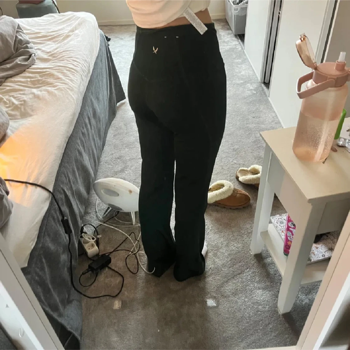 Gröna byxor med bootcut - 2