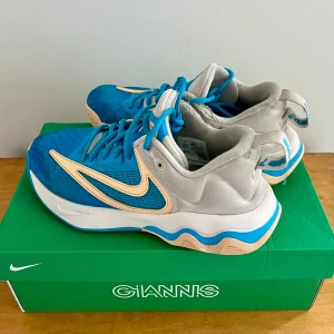NIKE Giannis Immortality 3 basketskor, st 39 - NIKE Giannis Immortality 3 basketskor, storlek 39, färg Phantom Blue Lightning.  Fint skick, använd endast inomhus. 