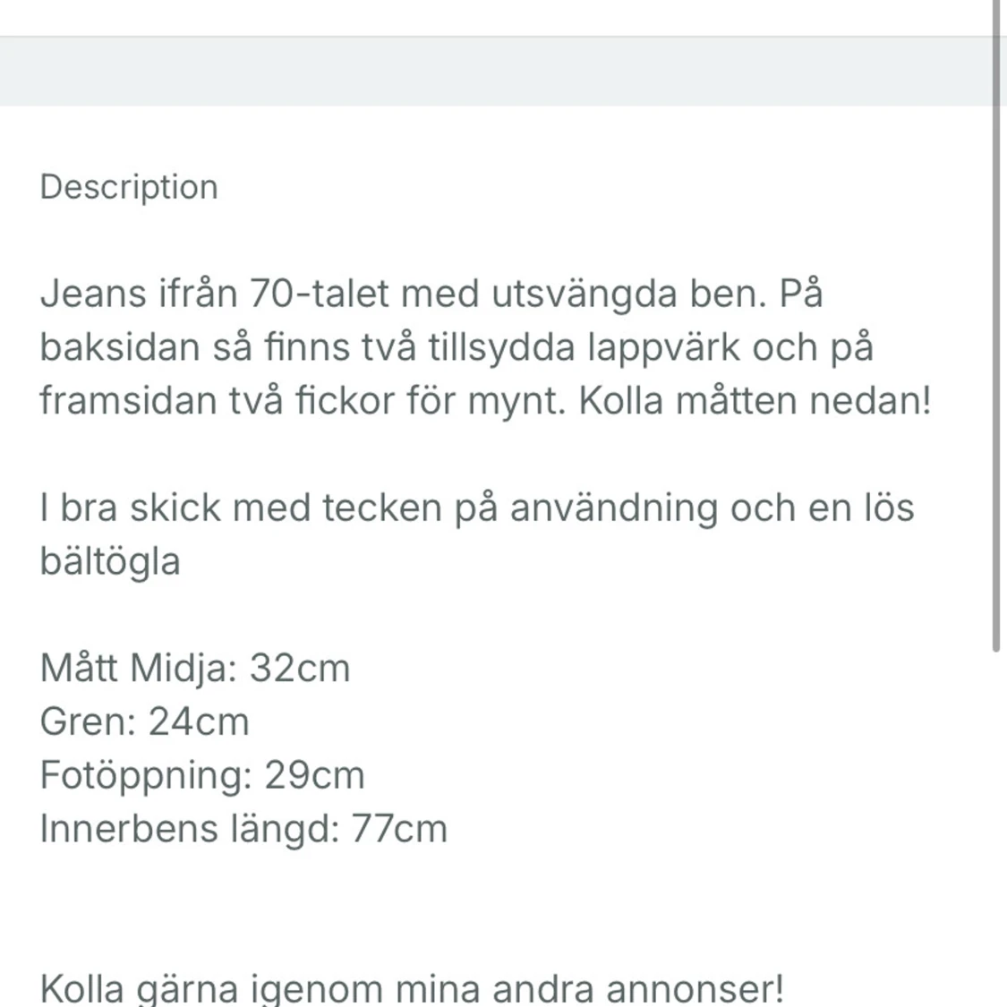 Utsvängda jeans flare bootcut 70s bohemia - 1