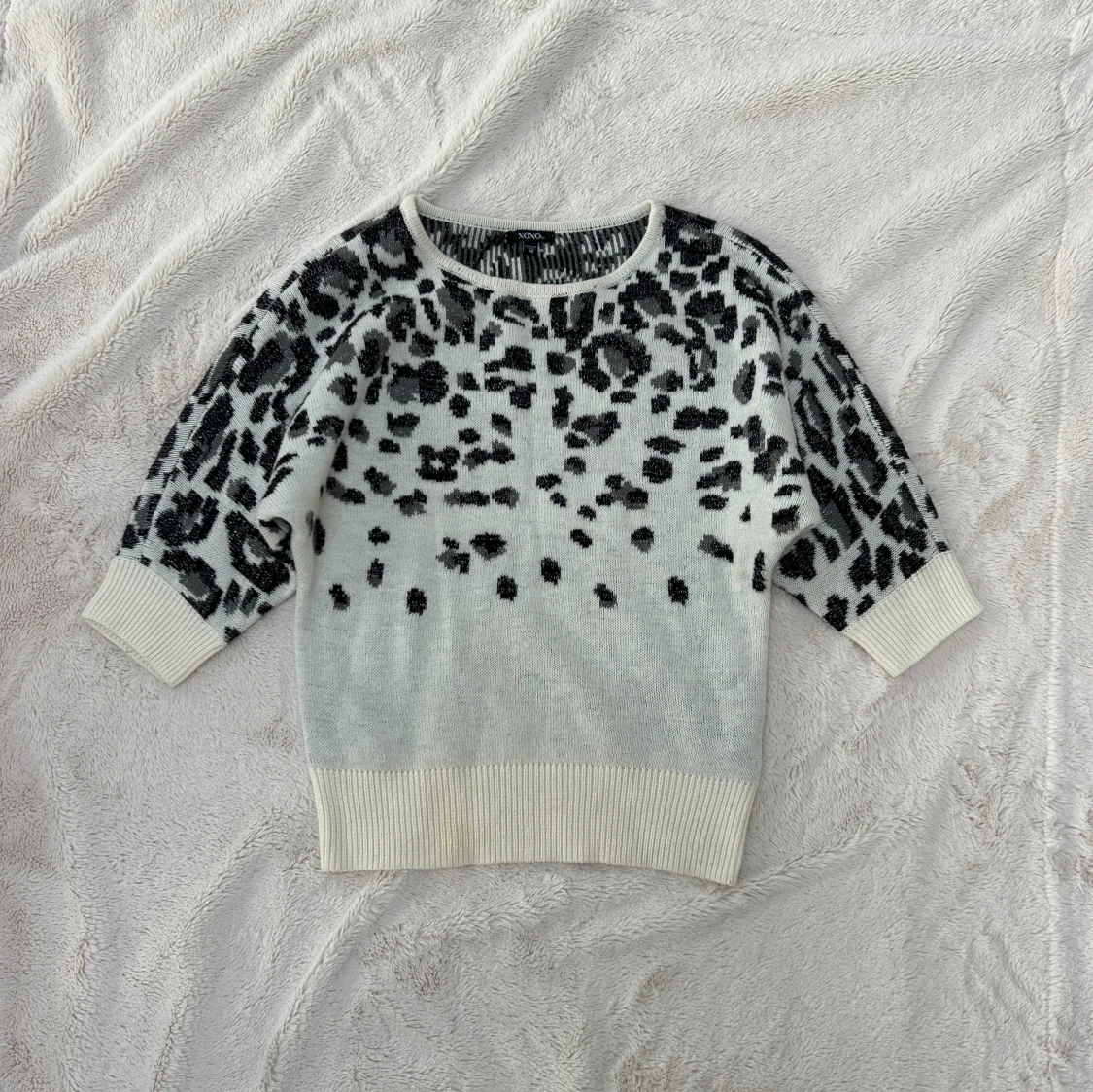 Leopardmönstrad stickad tröja - 1