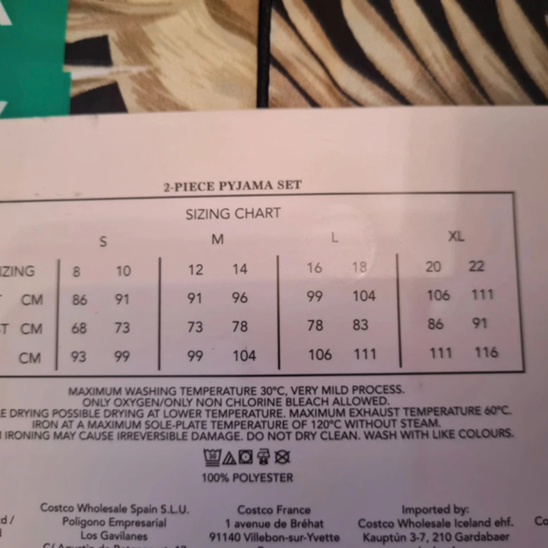 Pyjamasset 2 delar, storlek XL - 3