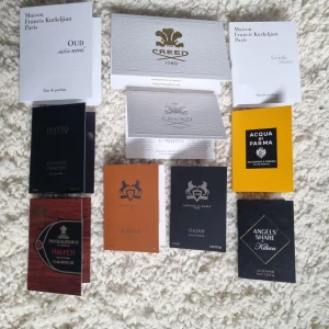 Sample set - Hej! Jag säljer nu ett sample set bestående av 10 olika parfymer som är riktigt exklusiva och svåra att få tag på... innan du lägger ner pengarna på en av dessa utan att ha testat dem, köp först detta sample set och utforska dina smaker i parfym.