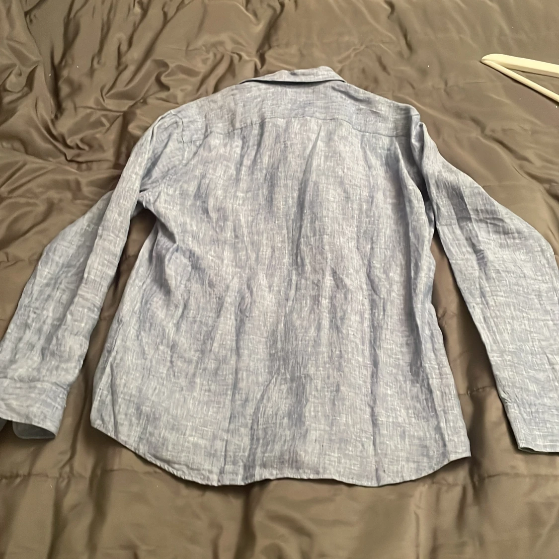 Blå linneskjorta från BRAX, M - 1