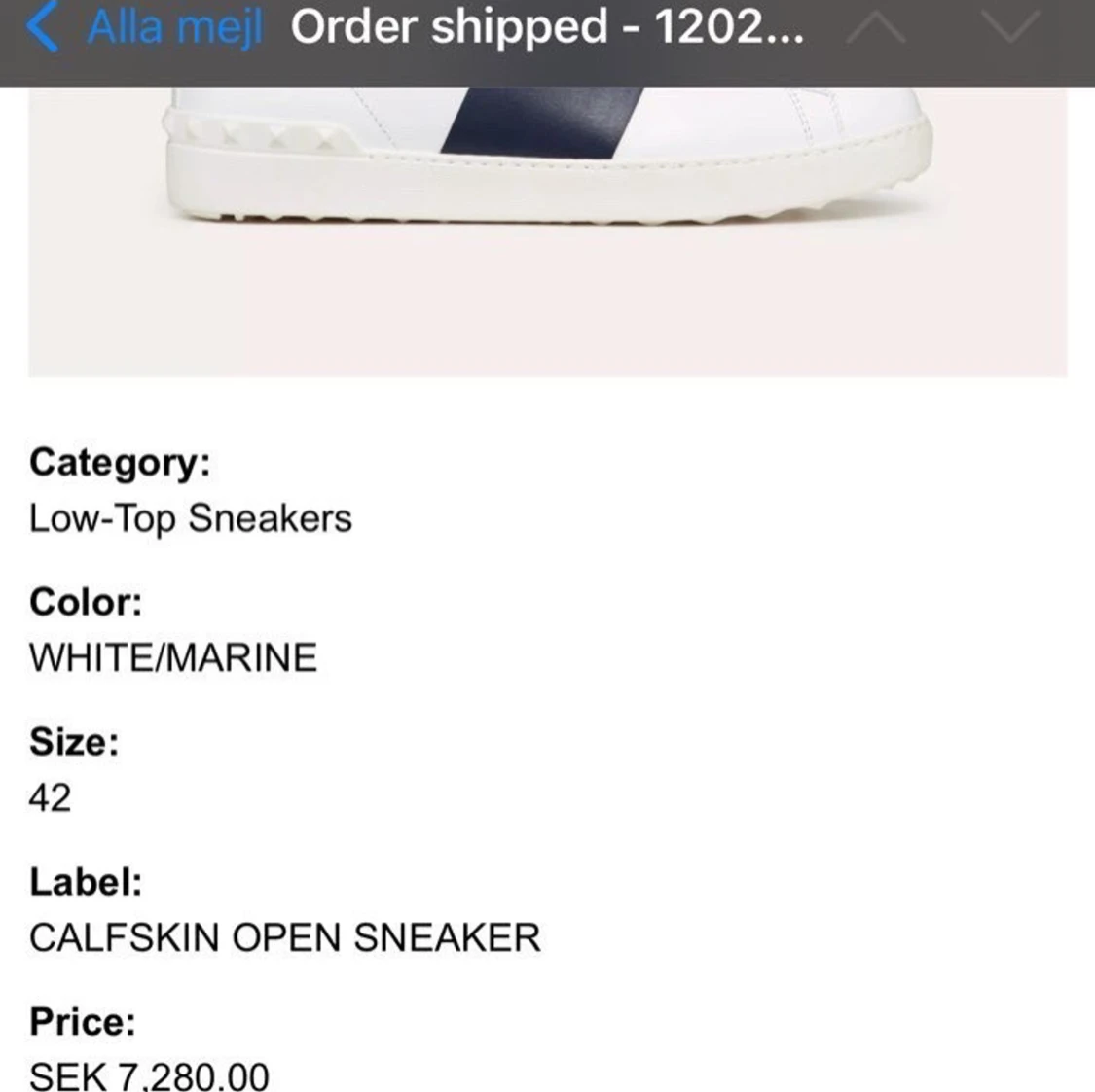 Valentino Open sneakers vit/blå skinn - 4