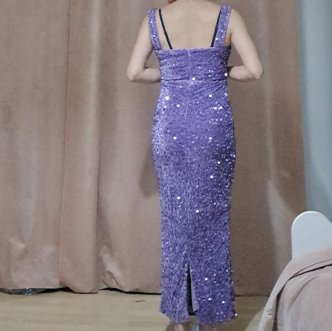 Lila glittrig långklänning Missord - 1
