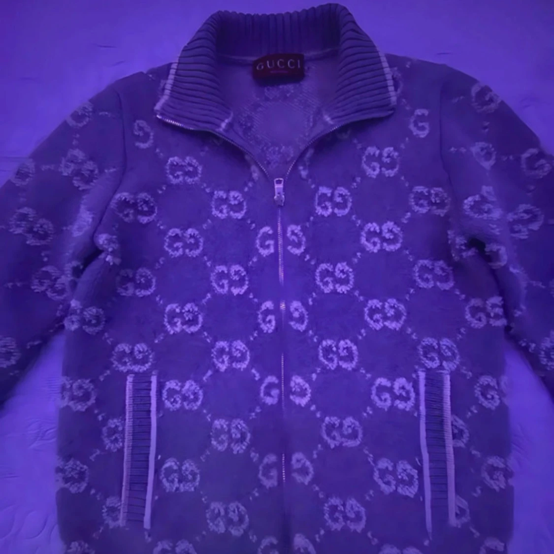 Gucci teddyjacka med GG-mönster