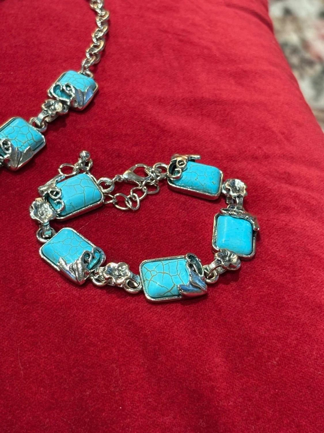 Turkos och silverfärgad väst - 2