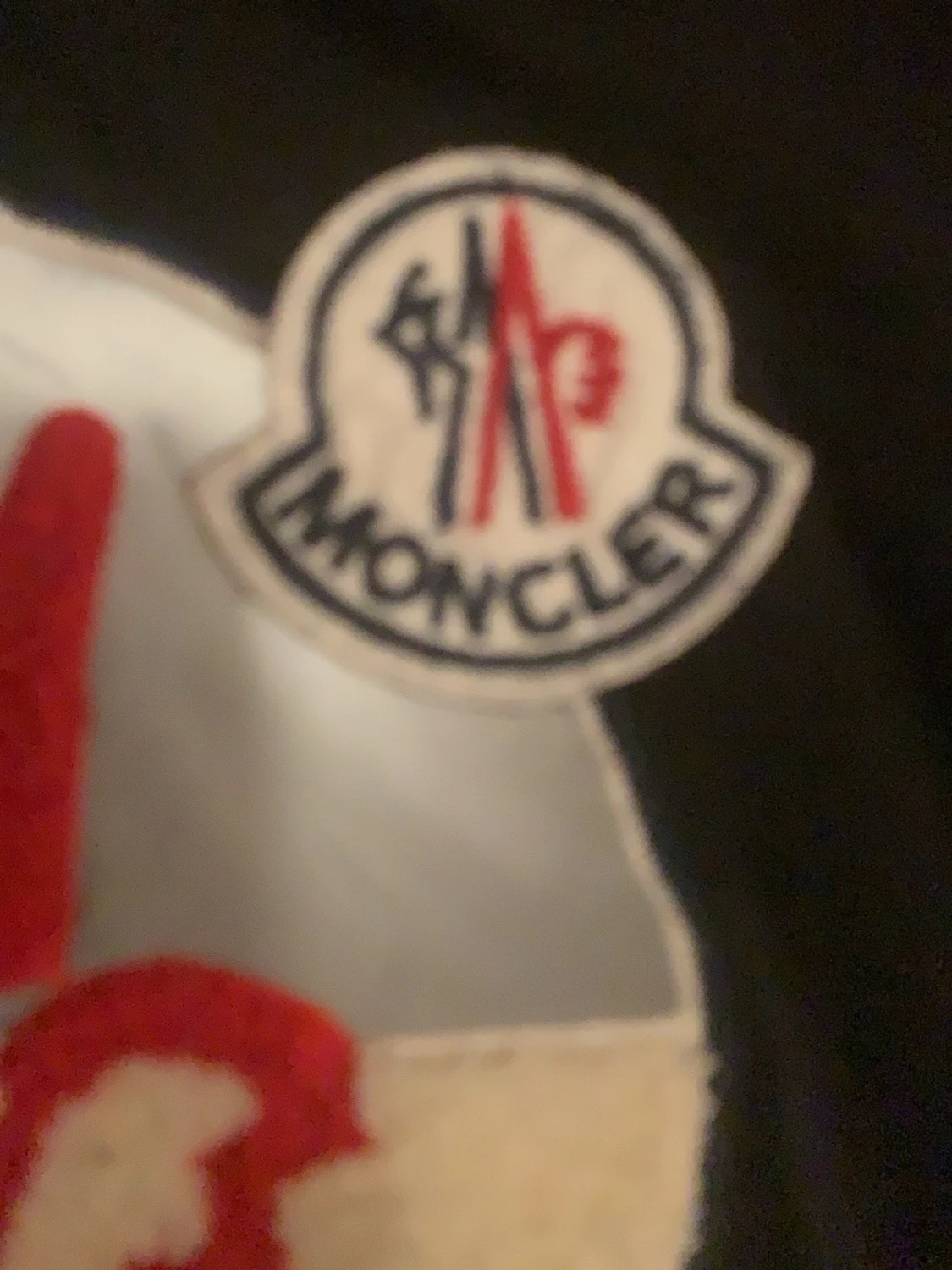 Svart Moncler t-shirt med stor logga - 1