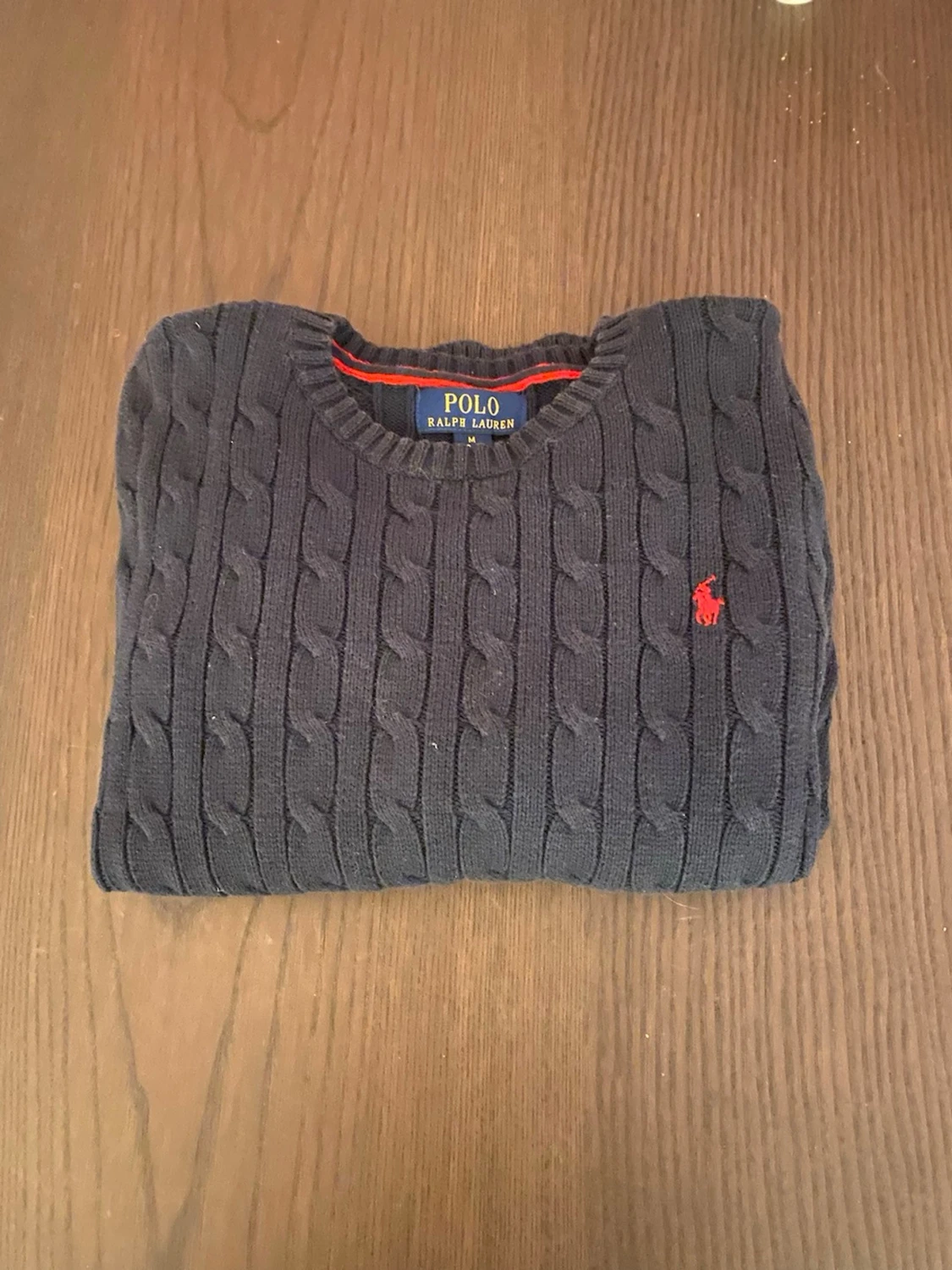 Mörkblå stickad tröja Polo Ralph Lauren - 1