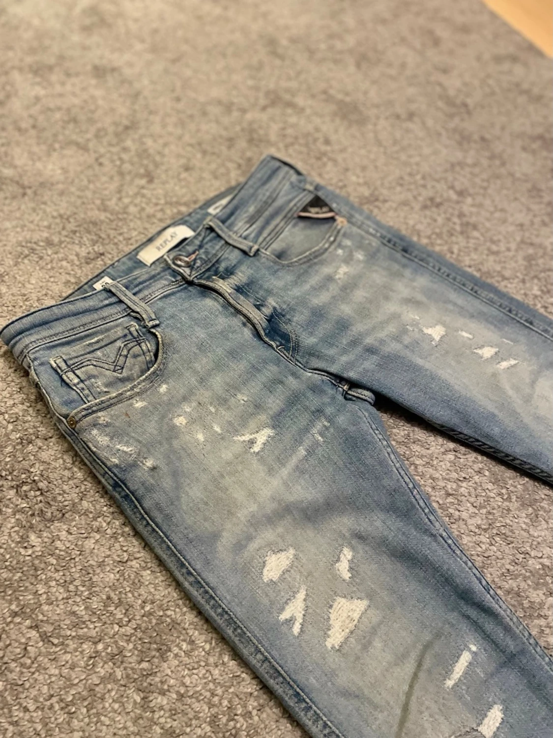 Replay anbass jeans med slitningar - 2