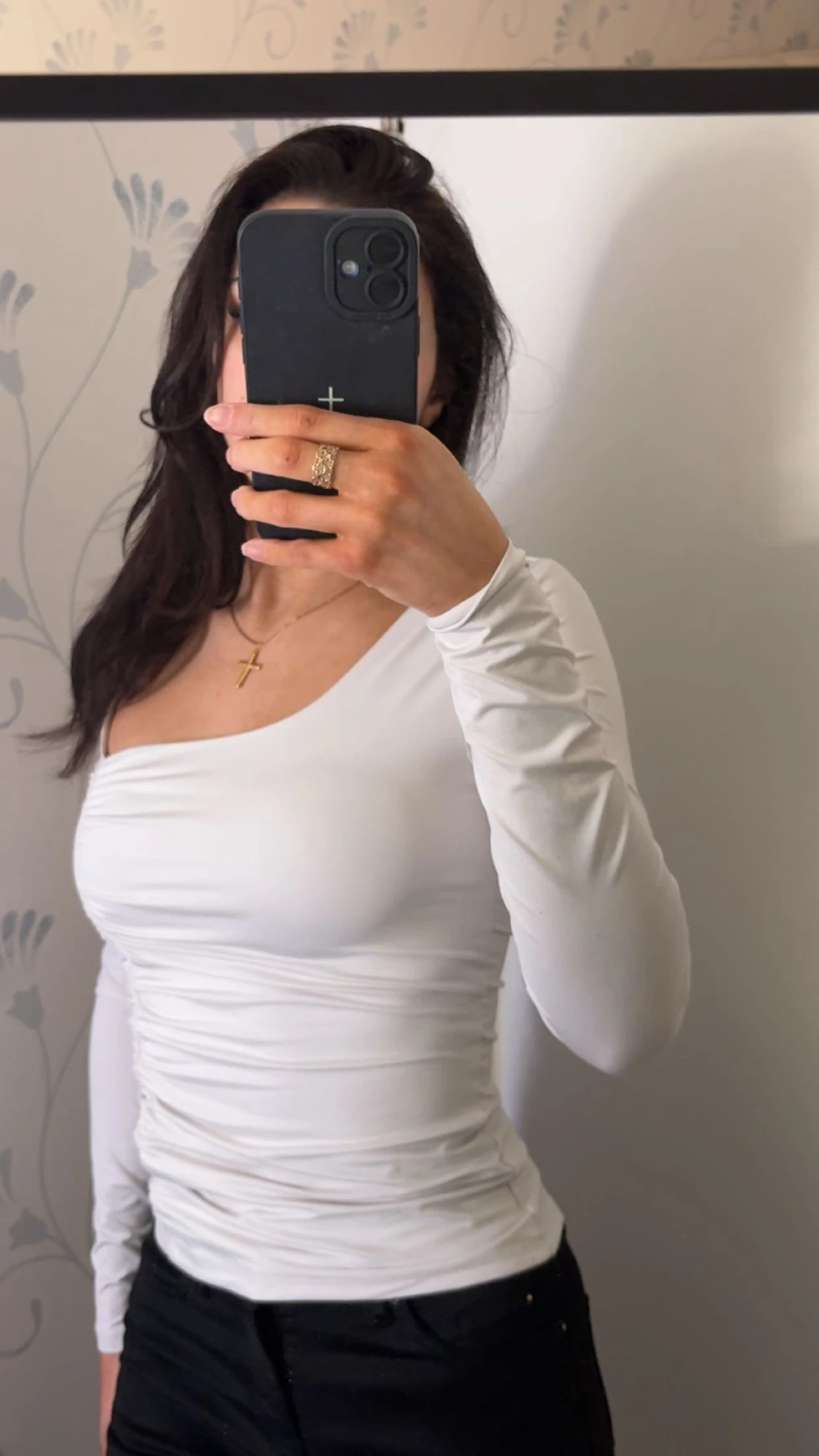 Vit långärmad tröja  - 2