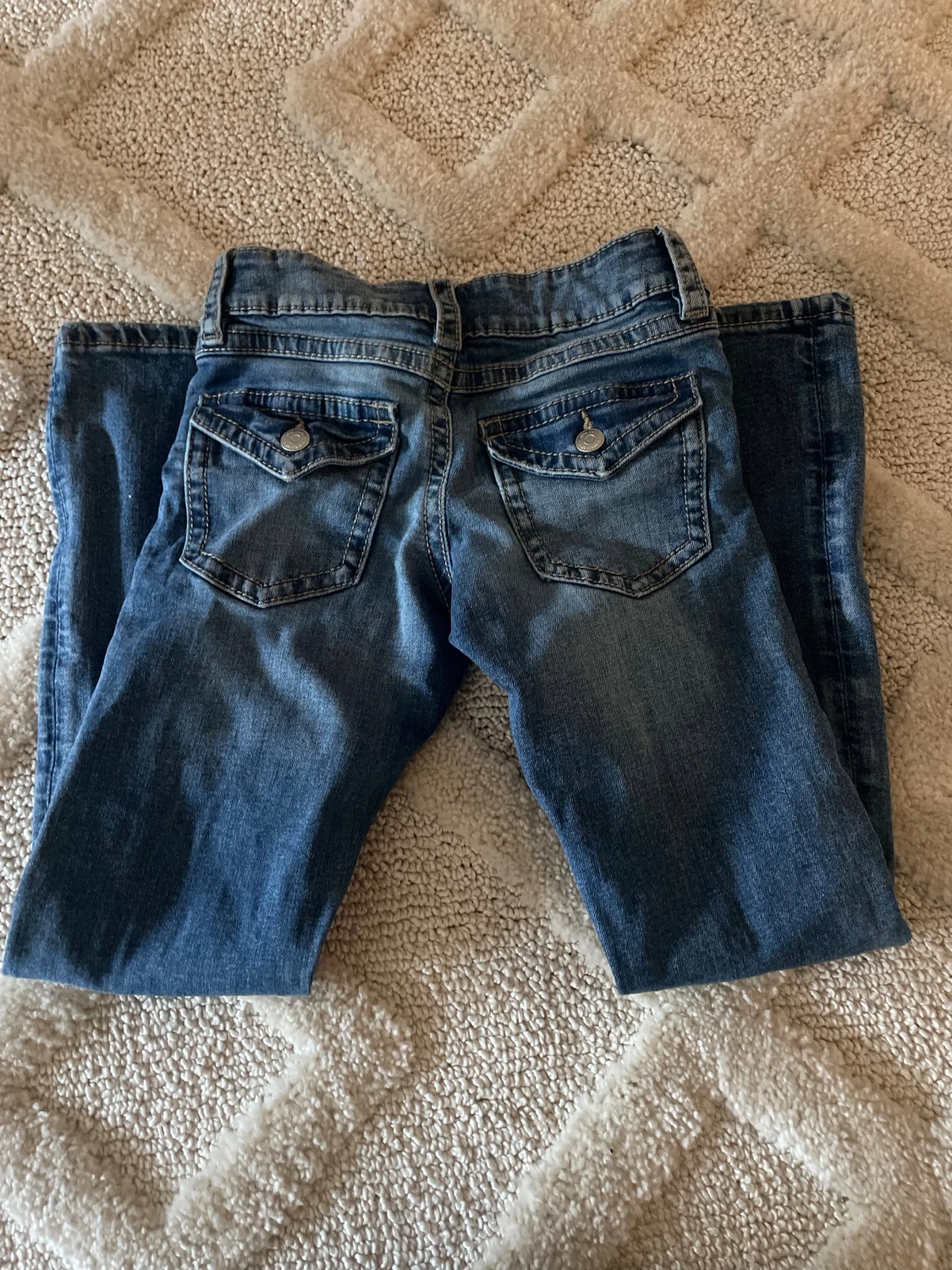 Blå jeans från Gina Tricot, stl 146 - 1