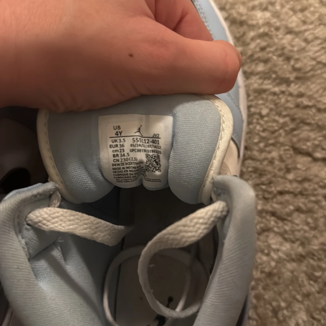 Nike Air Jordan 1 Mid UNC blå/vit - 3