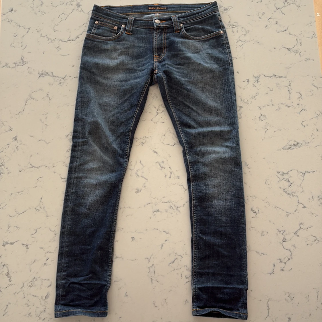 Blå slim fit jeans Nudie Jeans - 1