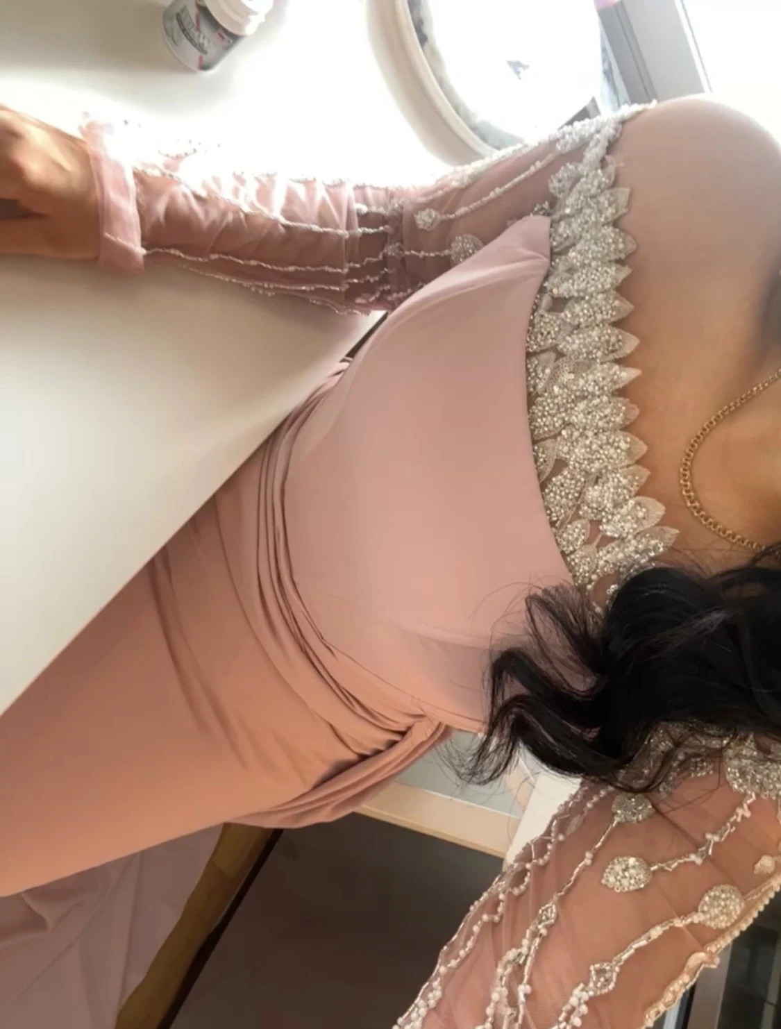 Ljusrosa långklänning  - 3