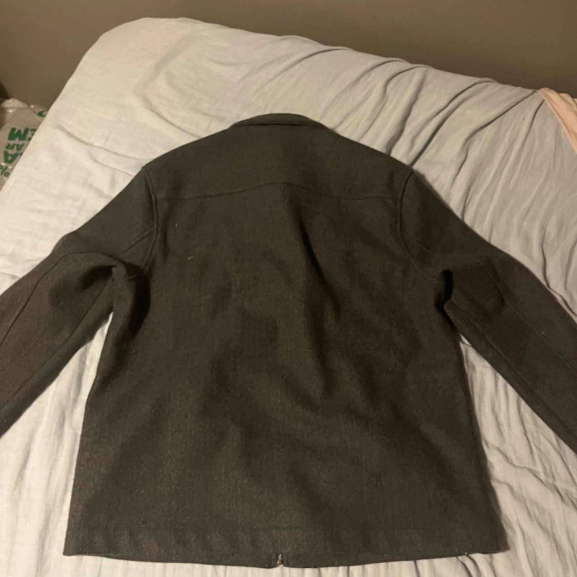 Mörkgrå overshirt med dragkedja - 1