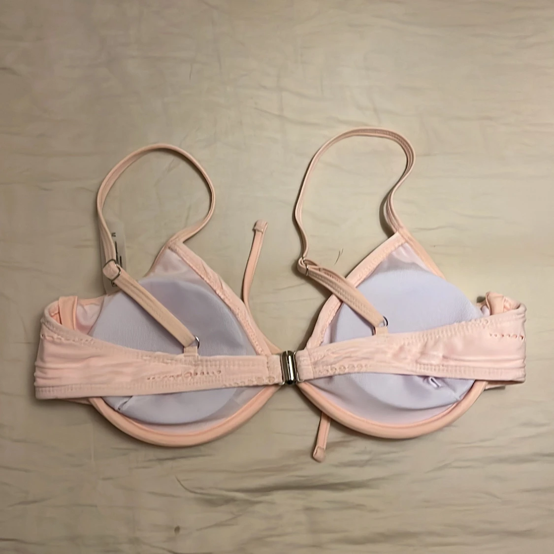 Ljusrosa bikiniöverdel med knyt - 2