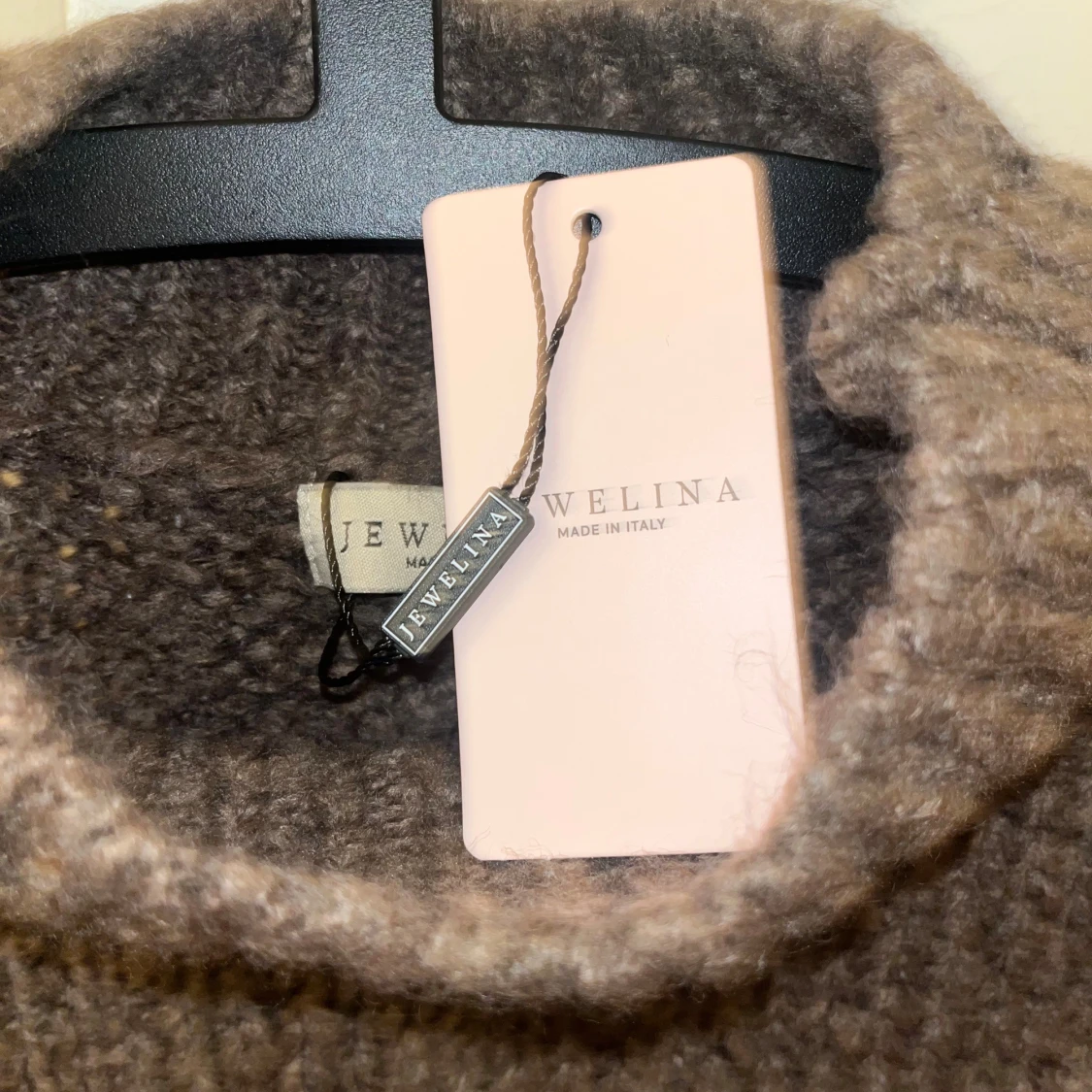 Brun oversized stickad tröja  - 3