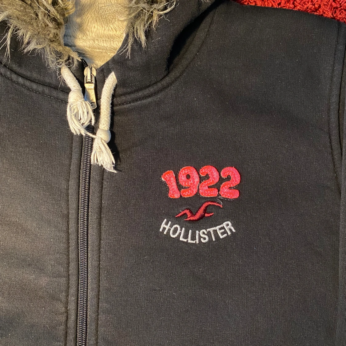 Hollister fur zip up hoodie - 2