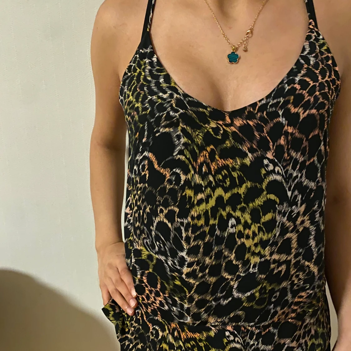 Svart mönstrad topp - 1